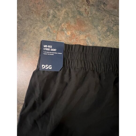 DSG Womens Mid-Rise Stride Skort L Black With Built-In Short - Picture 3 of 9